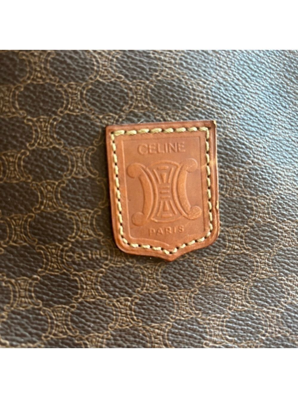 CELINE BROWN MACADAM DUFFLE BAG - Picture 4 of 16